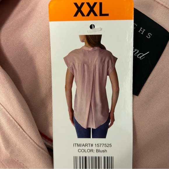 JACHS GIRLFRIEND• Short Sleeve Blush Blouse - Picture 9 of 11